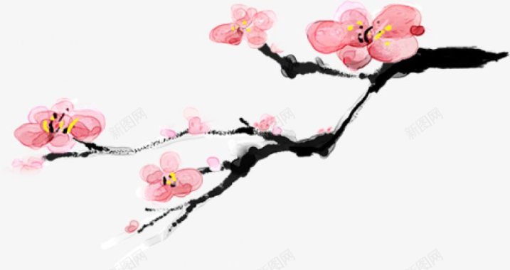 梅花古风工笔画梅花树梅花鹿扇子中国风梅花中国风图标图标