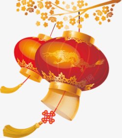 年货节中国风灯笼年货节中国风祥云扇子电商天猫淘素材