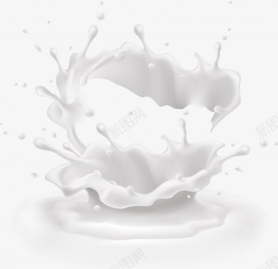透明牛奶创意牛奶形态喷溅水primo图标图标