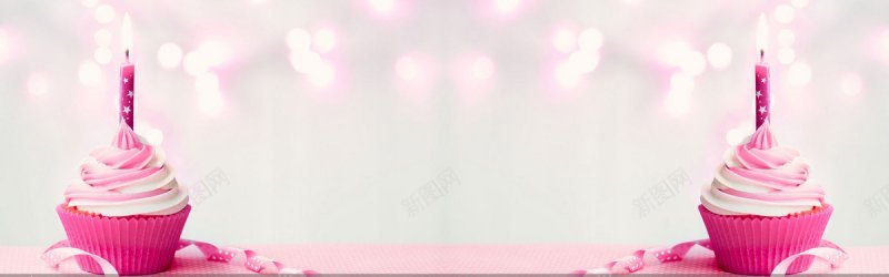 粉色蛋糕淘宝海报banner背景