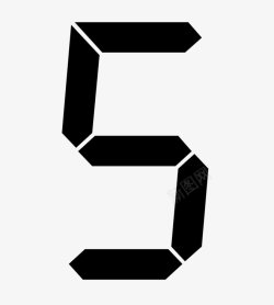 透明数字time时间数字阿拉伯数字5的设素材