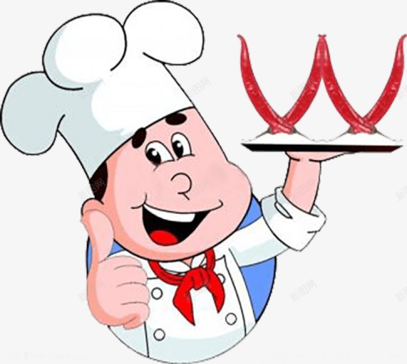 可卡通厨师餐饮海报透明可png免抠素材_新图网 https://ixintu.com 透明可下载