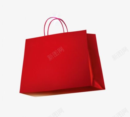 红色透明礼盒礼袋礼包小图标NewYear春节新年图标