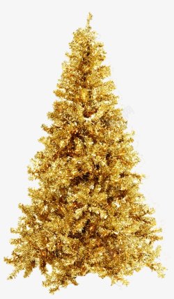 金色圣诞树创意装饰图素材