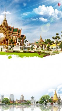 泰国旅游产品广告海报免费H5背景