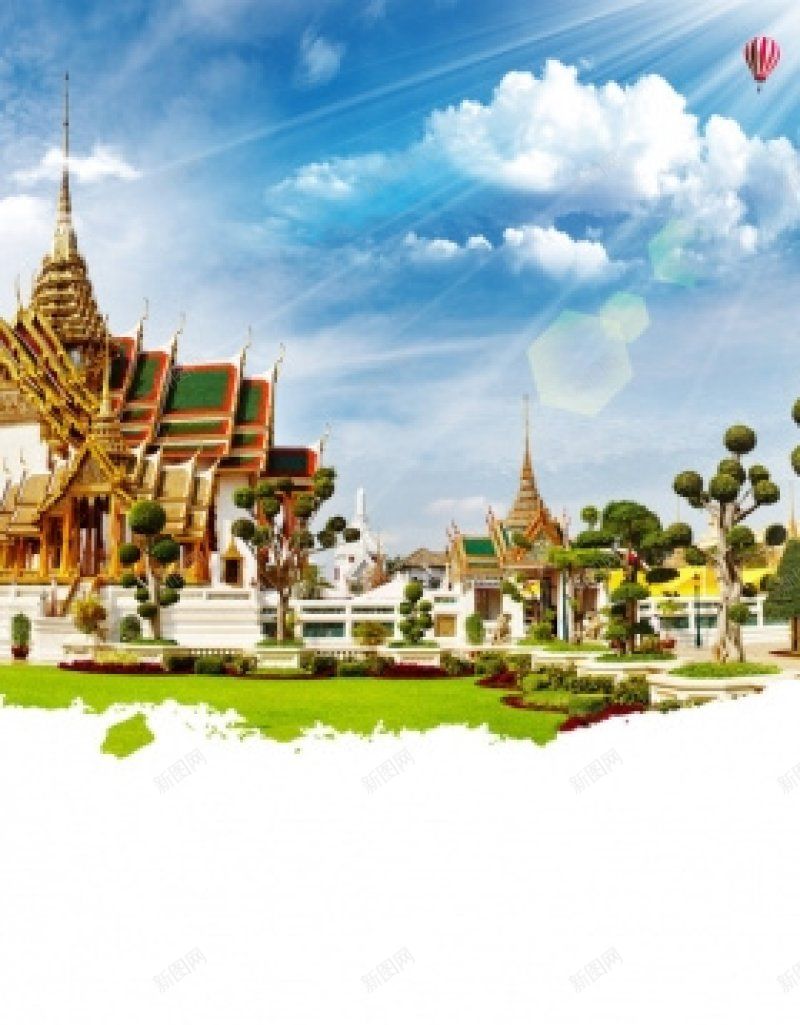 泰国旅游产品广告海报免费H5jpg设计背景_新图网 https://ixintu.com 免费H5 泰国旅游产品广告海报