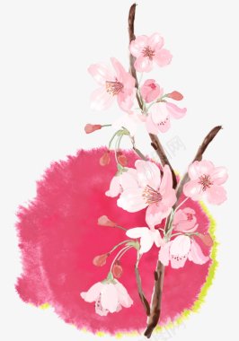 梅花古风工笔画梅花树梅花鹿扇子中国风梅花中国风图标图标