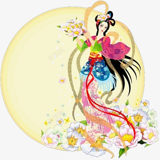 中秋节之嫦娥奔月GIF图标图标模板王小png_新图网 https://ixintu.com GIF图标 中秋节之嫦娥奔月 图标模板王 小