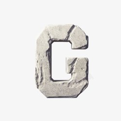 3D石头字数字26个英文字母碎石组合英文字母素材