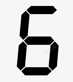 透明数字time时间数字阿拉伯数字6的设素材