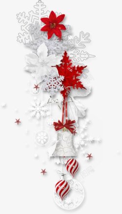 雪花组合手绘雪花吊饰圣诞节装饰高清图片