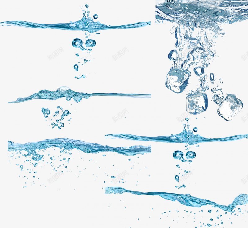水透明水材质水水花png免抠素材_新图网 https://ixintu.com 水 水材质 水花 透明
