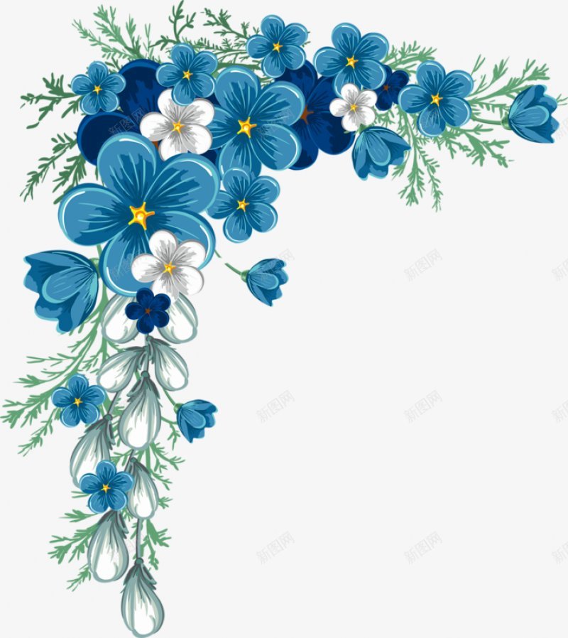 手绘蓝色鲜花图案清晰有创意png免抠素材_新图网 https://ixintu.com 手绘图案 新鲜图案 有创意的 绘画蓝花 花骨朵 光亮的 创意花 小新鲜 手绘感 清新的 制作图 图案 水彩 花的  花礼 蓝色