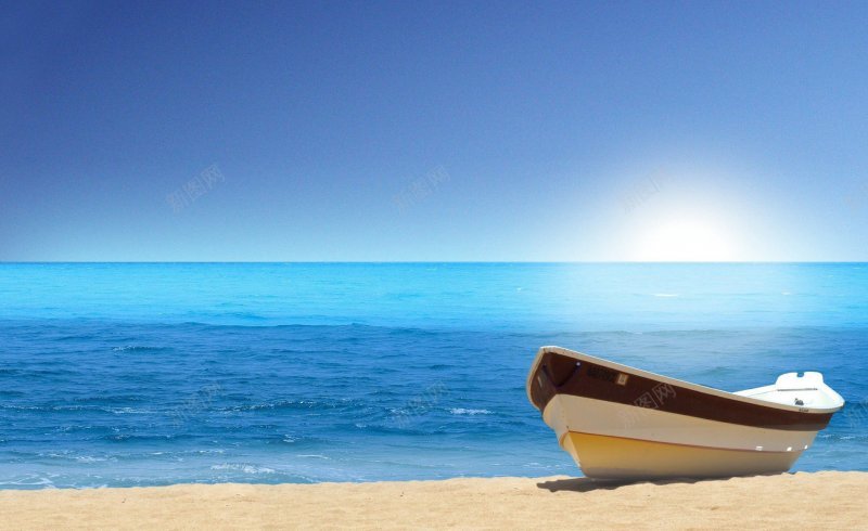 海边海滩船舶全屏两jpg设计背景_新图网 https://ixintu.com 更多全屏尽在 海滩船舶 海边