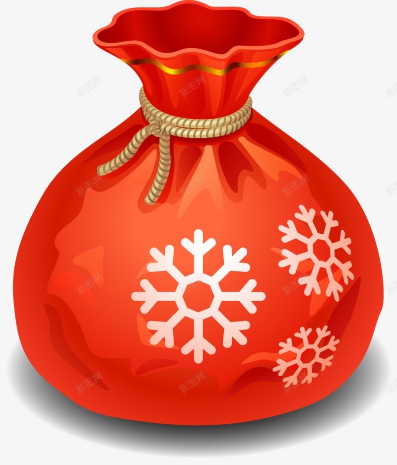 红色雪花福袋圣诞装饰图png免抠素材_新图网 https://ixintu.com   圣诞节 新年 元旦 腊月 年货节 大礼包  3D福袋 圣诞礼物  雪花袋子 立体福袋 C4D   礼物袋 3D 圣诞 礼物 福袋 立体 红色 绘画