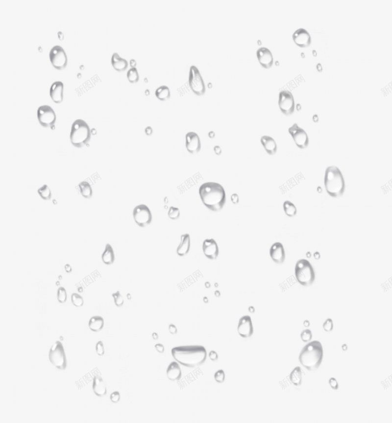 白色雨滴水珠png免抠素材_新图网 https://ixintu.com 水滴 水珠 水球 透亮 雨滴