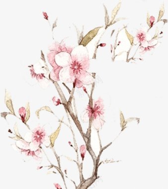 梅花古风工笔画梅花树梅花鹿扇子中国风梅花中国风图标图标