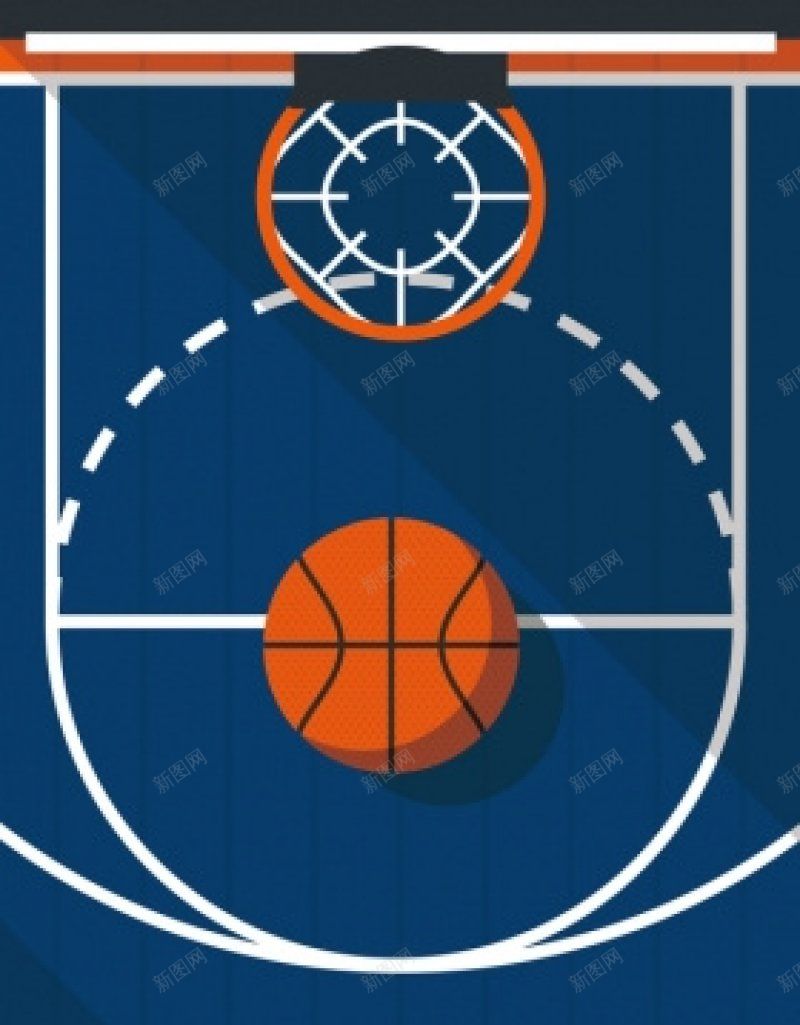 手绘卡通篮球球赛篮球场海报免费H5jpg设计背景_新图网 https://ixintu.com 免费H5