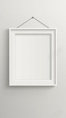 白色画框展板H5HTML网画框背景