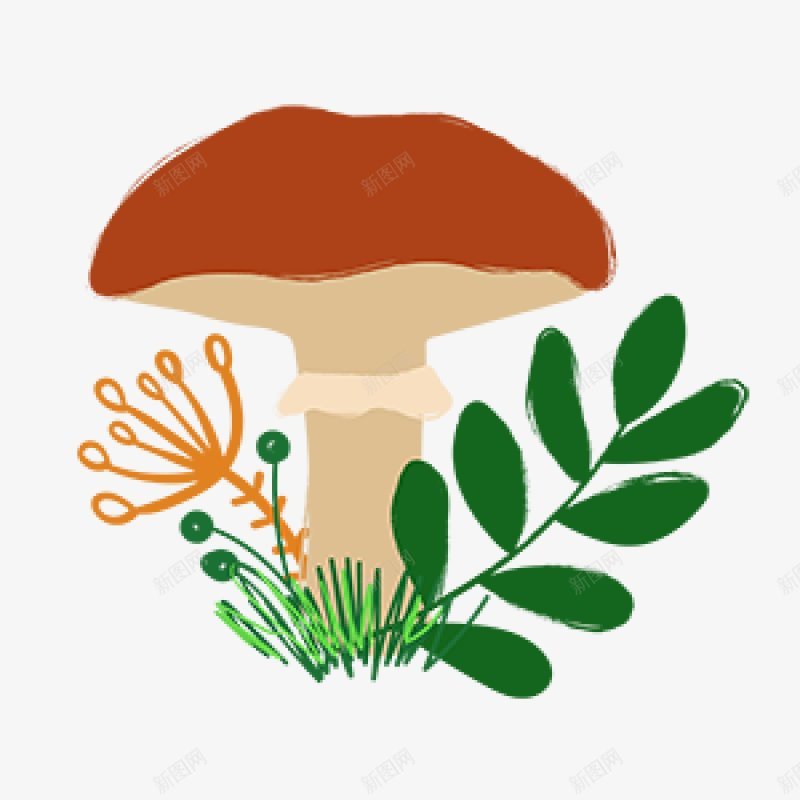 蘑菇插画图绿植png免抠素材_新图网 https://ixintu.com 免扣绿植高清图片 图 蘑菇插画