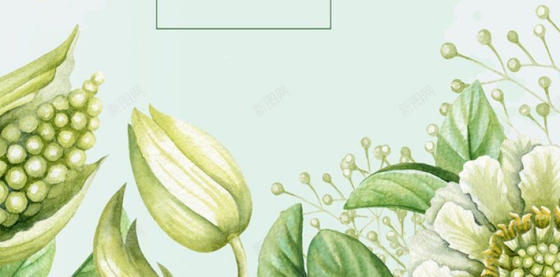 春天植物手绘清新HTML网jpg设计背景_新图网 https://ixintu.com HTML网 春天植物手绘清新 设计
