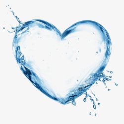 形态爱心透明水滴爱心水形状创意水形状水9水牛奶高清图片