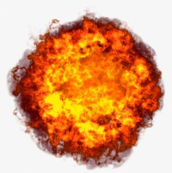 爆炸球火球火花漂浮元素高清图片