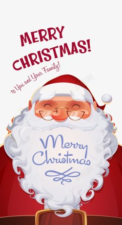英语情景画卡通圣诞节饰品装饰圣诞老人高清图片