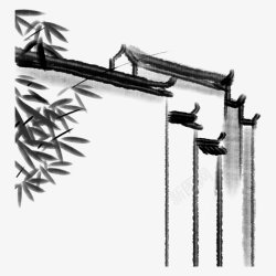 中国水墨墨迹喷溅片笔触笔刷画笔烟雾圆圈山素材