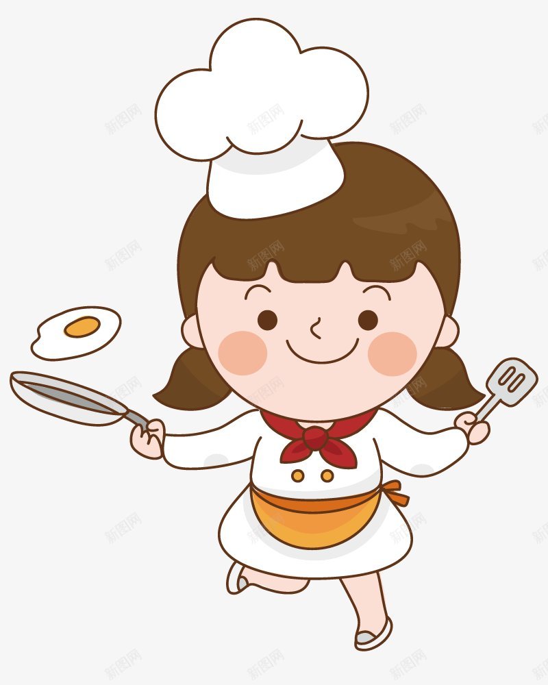 可卡通厨师餐饮海报透明可png免抠素材_新图网 https://ixintu.com 透明可下载