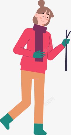 圣诞主题插画人物图扁平等距插画人物合辑素材