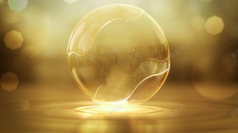 水上金色泡泡与纹理jpg设计背景_新图网 https://ixintu.com 与纹理 水上金色泡泡