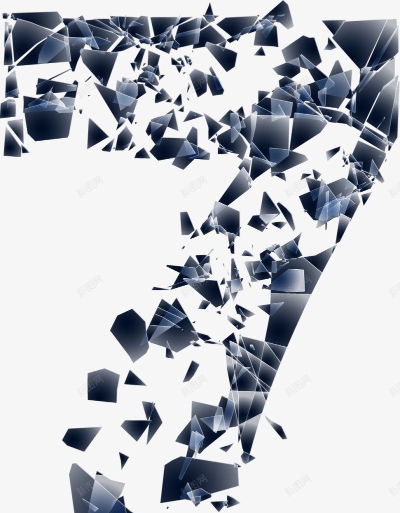 艺术字创意玻璃破损破碎阿拉伯数字碎片数字7的png免抠素材_新图网 https://ixintu.com 7 创意字体 墨笔数字字母 折纸数字 气球数字 水的艺术字母 碎片数字 蝴蝶数字 饼干数字