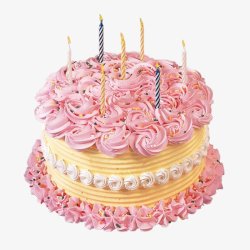 生日蛋糕透明甜品素材