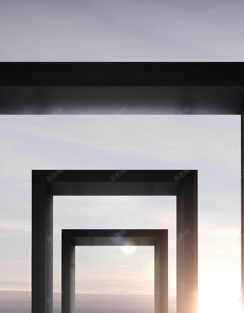 商务建筑空间场景合成地产广告写字楼海报PSD设jpg设计背景_新图网 https://ixintu.com 设计