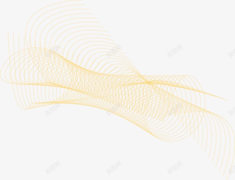 金色线条装饰创意透明png免抠素材_新图网 https://ixintu.com 透明 金色线条装饰创意