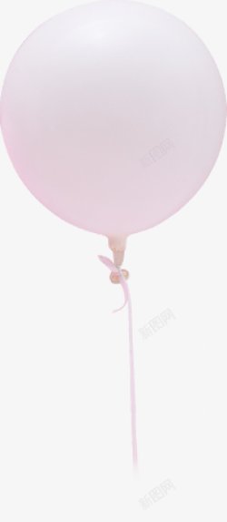 气球粉色白色气球漂浮装饰飘带丝带素材