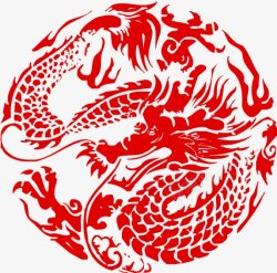 中国传统中国龙中国红透明中国素材