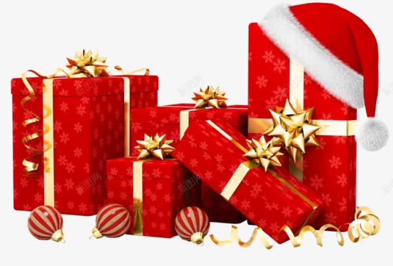 圣诞节帽红色礼物盒烟花红包png免抠素材_新图网 https://ixintu.com 圣诞节帽 烟花红包 红色礼物盒