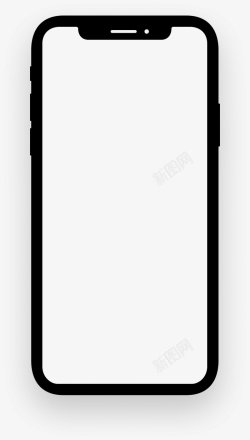 iphone框iPhoneX黑色框图标高清图片
