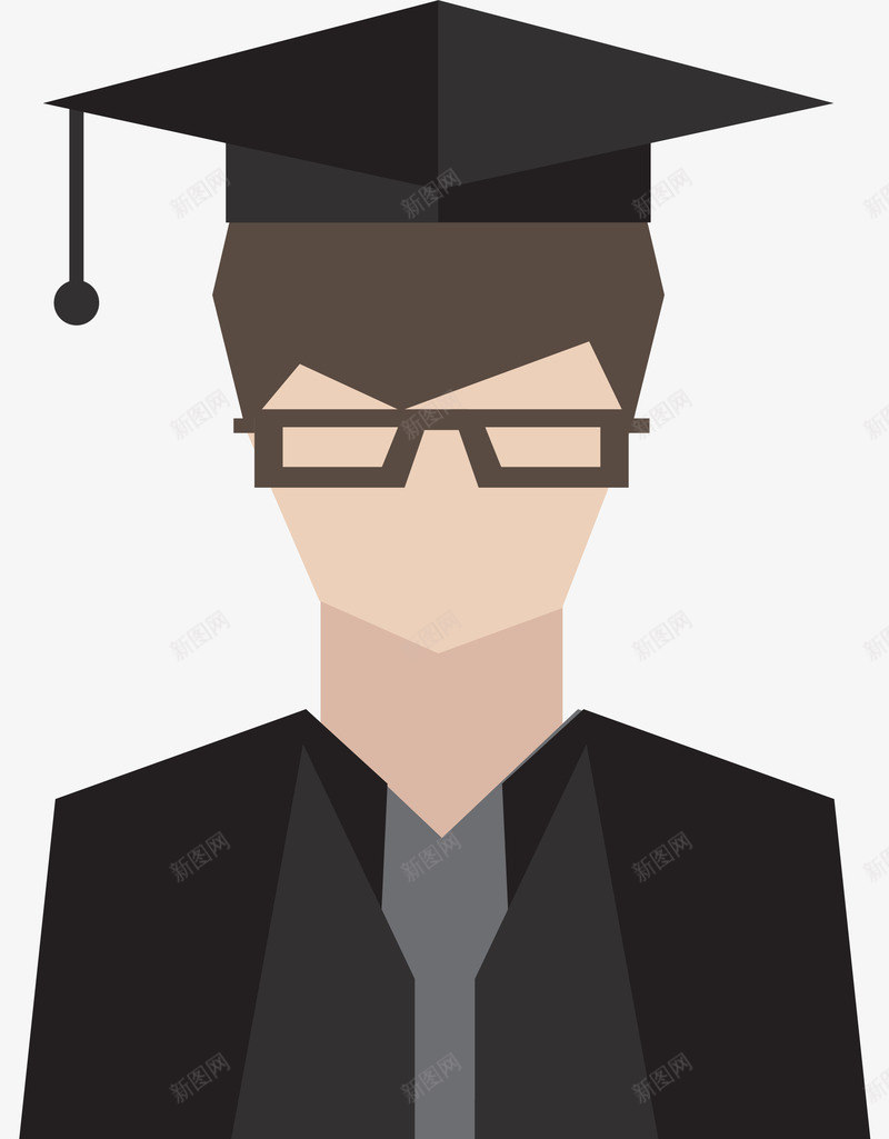 毕业季毕业的博士生png免抠素材_新图网 https://ixintu.com 学识 戴着博士帽 毕业季 毕业的博士生 毕业的男孩 黑色博士帽