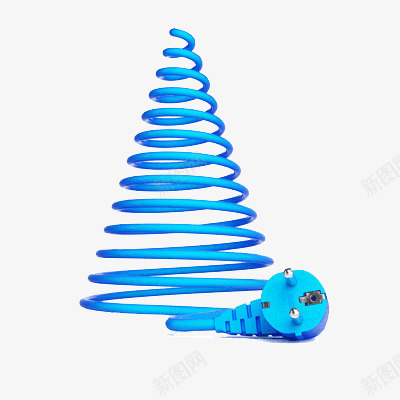 安全用电png免抠素材_新图网 https://ixintu.com 圣诞树形状 插头 蓝色