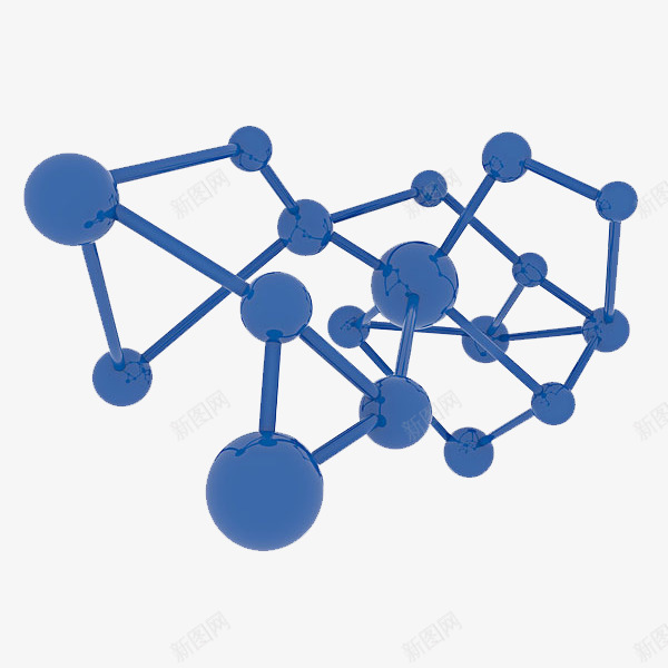 蓝色的结构图png免抠素材_新图网 https://ixintu.com 分子 化学 卡通 手绘 简笔 结构图 蓝色的