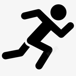 疾跑奔跑的人图标高清图片