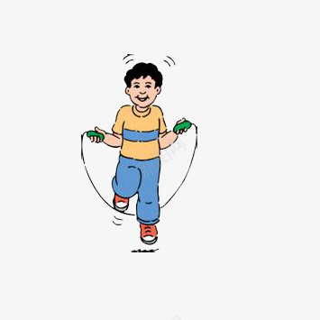 跳绳的小男孩片png免抠素材_新图网 https://ixintu.com 单脚跳绳 手绘 蓝色 跳绳 跳绳的小男孩