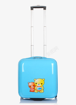 儿童行李箱蓝色拉杆箱高清图片