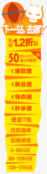 电商黄色优惠券海报素材