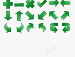 对错号绿色加减乘除符号高清图片