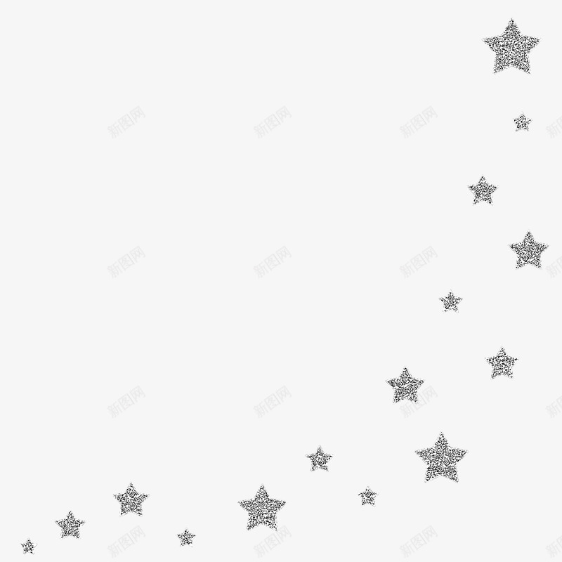 简单星星图案png免抠素材_新图网 https://ixintu.com 手绘 星星 简单 银色