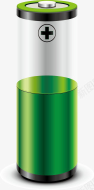 绿色电池矢量图图标图标